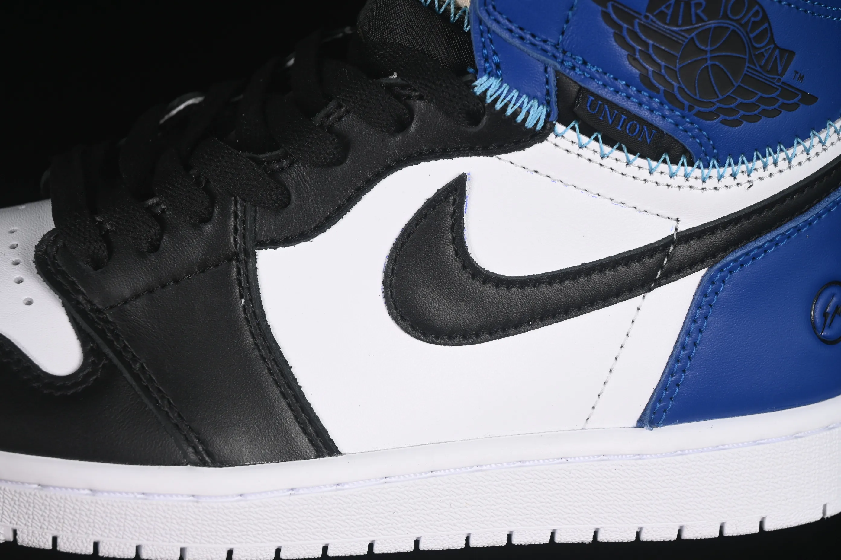 All categories Air Jordan Jordan series basketball shoes Air Jordan 1 High OG version Fragment x Union x Air Jordan 1 Retro AJ1 Joe 1 new deconstructed royal blue high-top basketball shoes IO7847-001